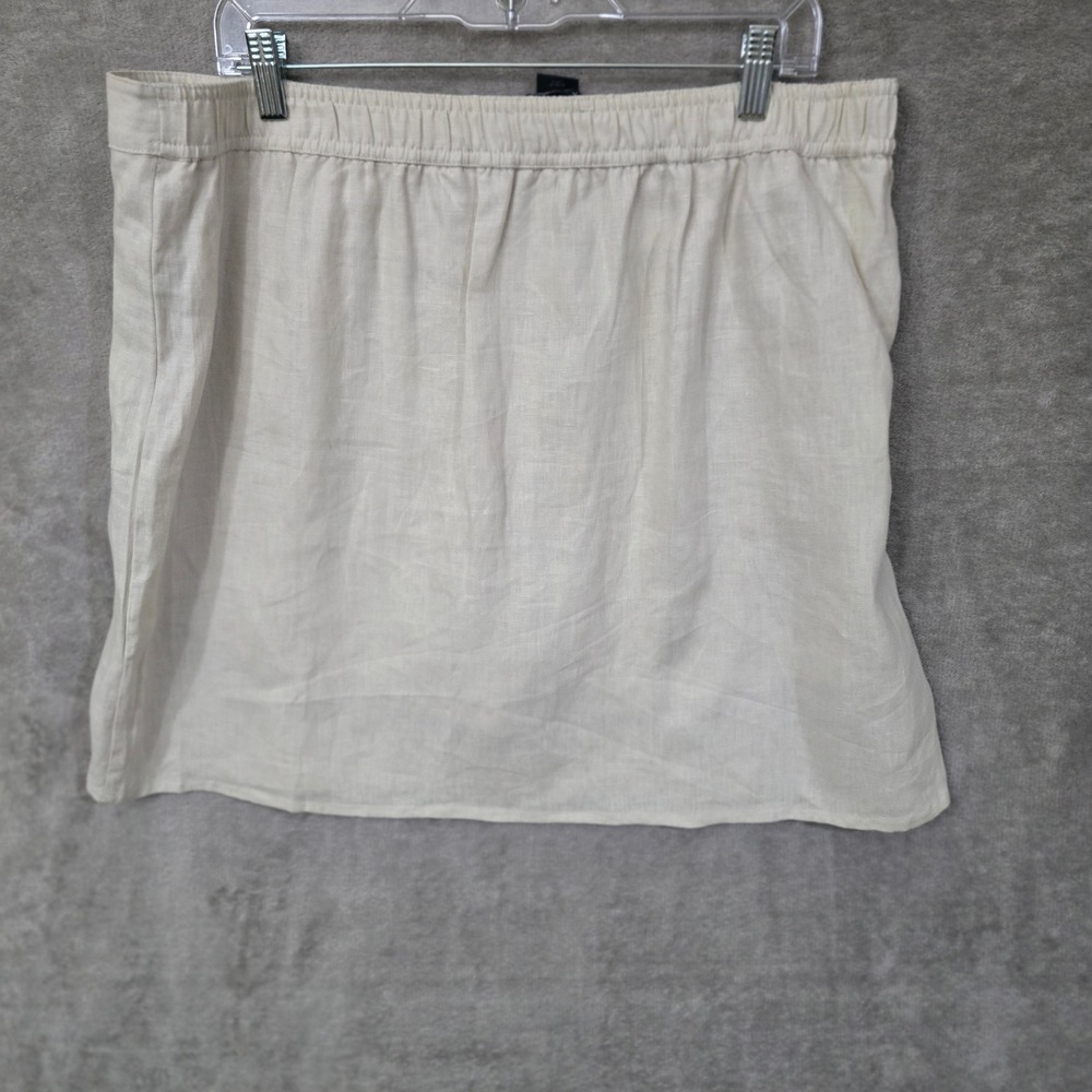 Tahari Linen Skort Womens XL Button‎ Front Minimalist Summer Casual Capsule - Picture 6 of 10
